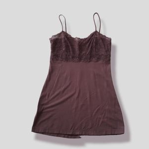 Heather Bordeaux lace tank